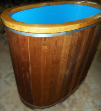 Купель овальная Barel h1.1 м (ПП с деревянной обшивкой) 