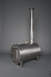 Наружная печь на твердом топливе для купели Niro K/CM 10 кВт