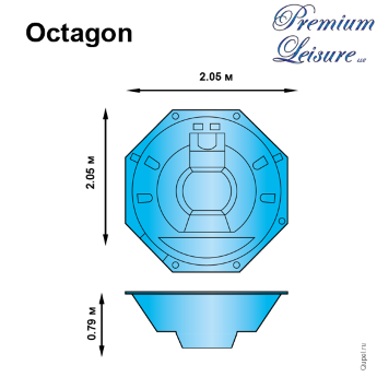 Акриловая купель Octagon 1 для саун и СПА Акриловая купель для саун и СПА
Размер: 204.5*h78.5 см
Кол-во мест: 4