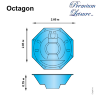Акриловая купель Octagon 1 для саун и СПА - 